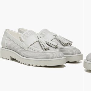 Franco Sarto Carolynn 3 loafer | casual grey with tassel, mesh overlay slip on